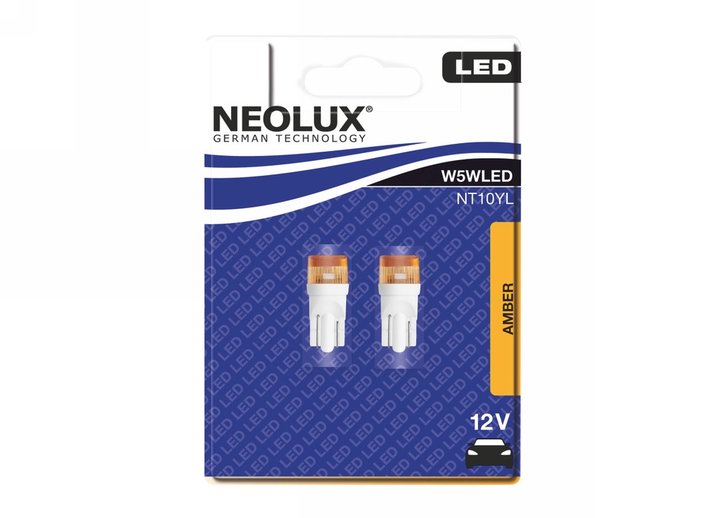 12V 0,5W W2,1x9,5d YELLOW NEOLUX LED Interior 