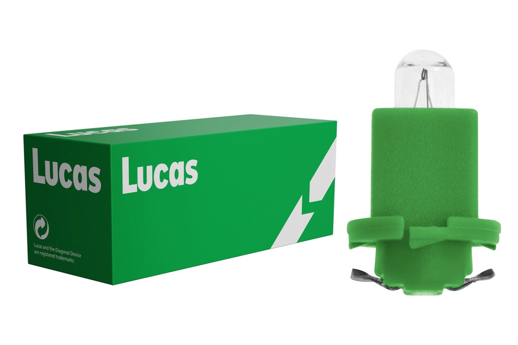 12V 1,2W BAX Green Base Cap 