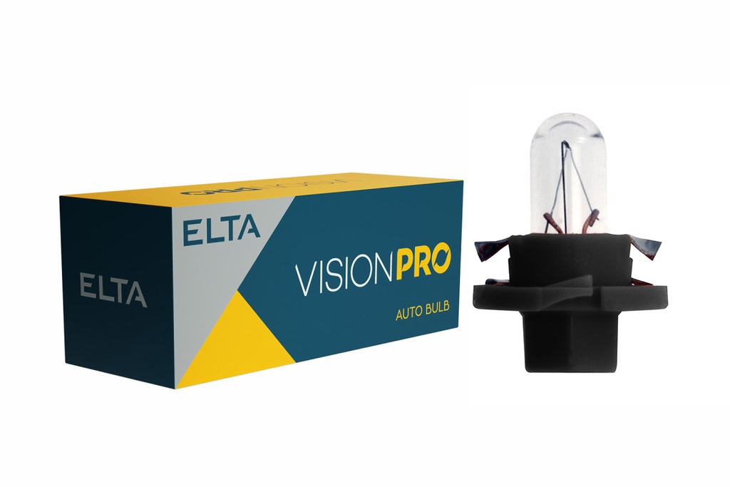 12V 1,2W Bx8,4d black VISION PRO