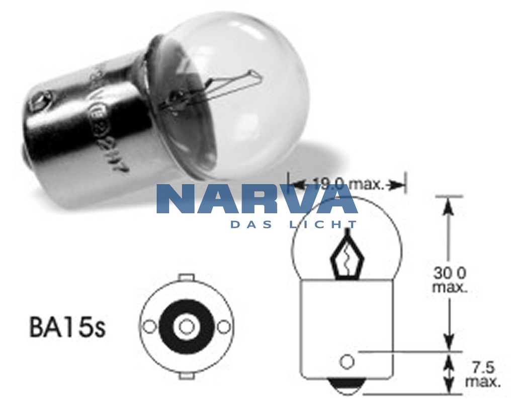 12V 10W BA15s R10W 