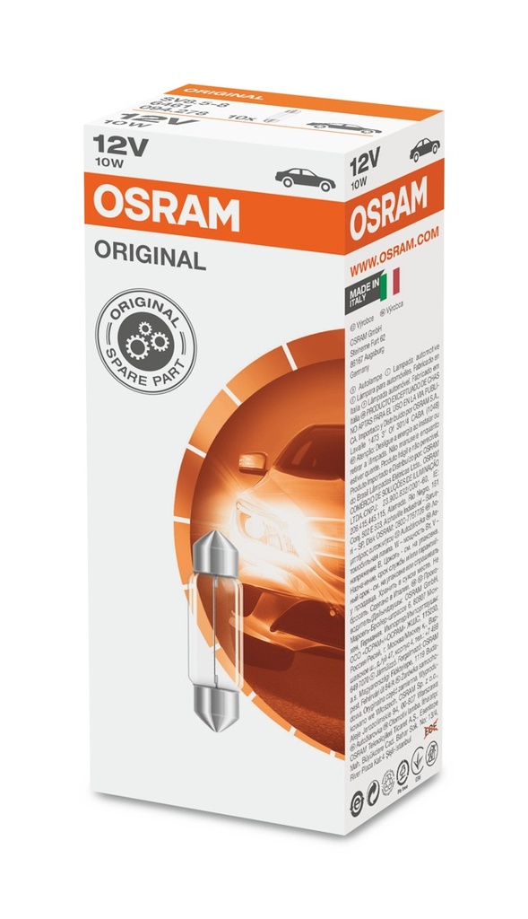 12V 10W SV8,5-8  Osram