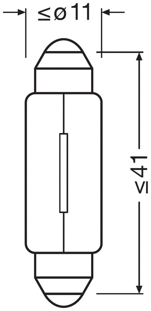 12V 10W SV8,5-8 C10W 