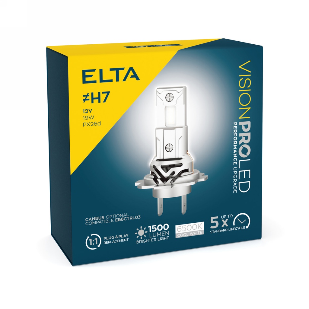 12V 15W 6500K PX26d (H7) LEDx2 Elta