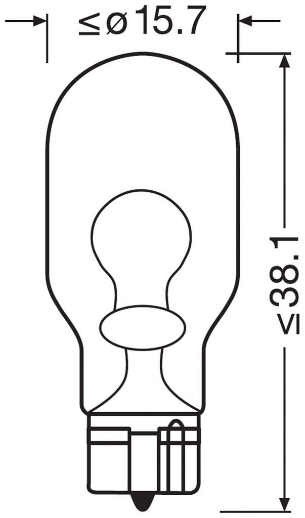 12V 16W W2,1x9,5d W16W 