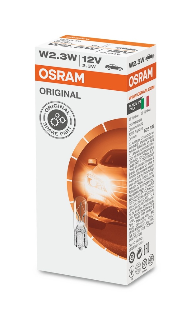 12V 2,3W W2x4,6d W2,3W OSRAM