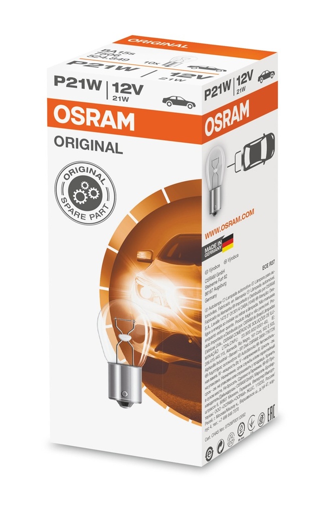 12V 21W P21W BA15s Osram