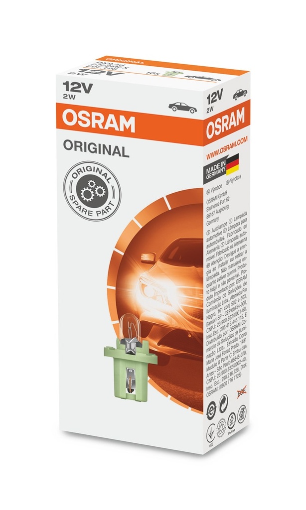 12V 2W BX8,5d OSRAM