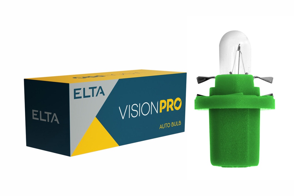 12V 2W BX8,5d zelená pätica VISION PRO