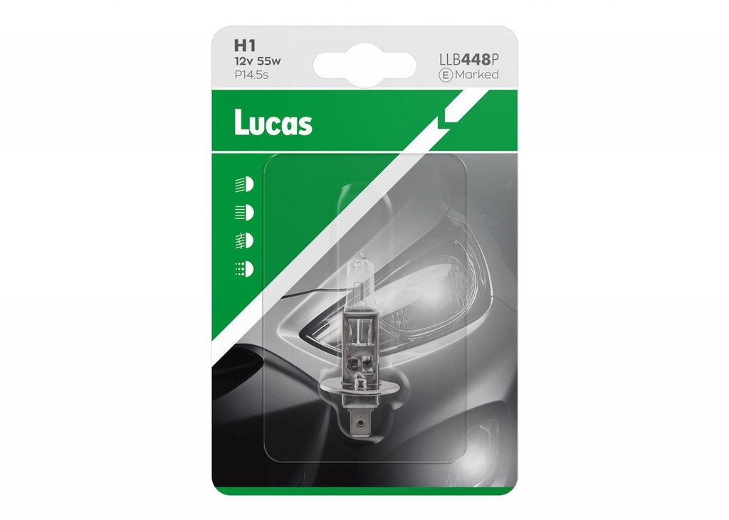 12V 55W P14,5s H1 LUCAS BLISTER