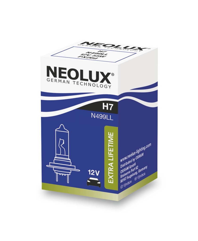 12V 55W PX26d H7 Neolux Extra Lifetime