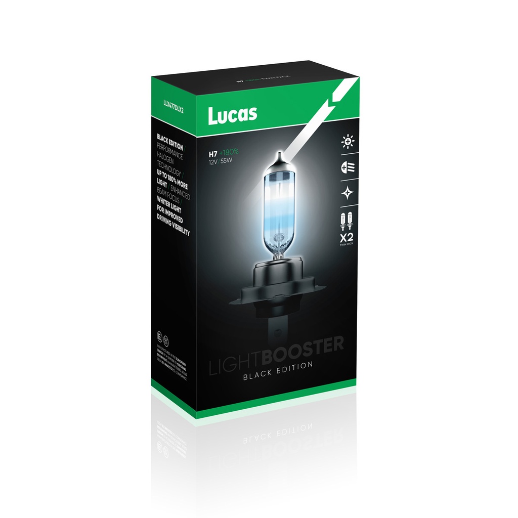12V 55W PX26d H7 Lucas 180 Black Edition á2