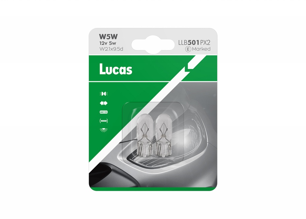 12V 5W W2,1x9,5d W5W LUCAS á2