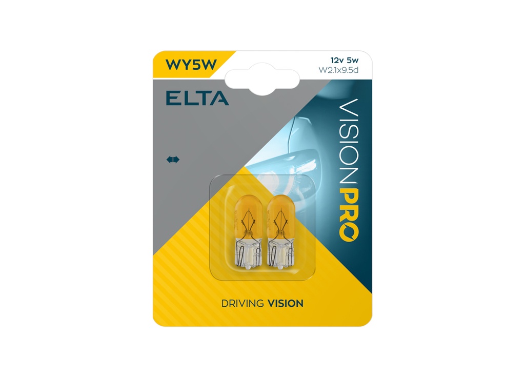 12V 5W W2,1x9,5d Amber WY5W VISION PRO Blister á2