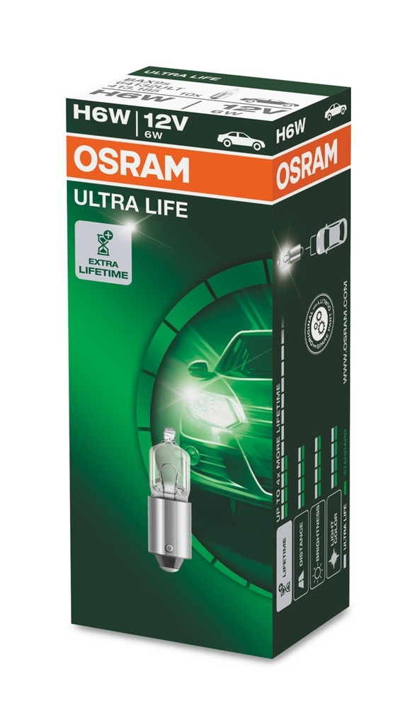 12V 6W BAX9s H6W ULTRA LIFE OSRAM