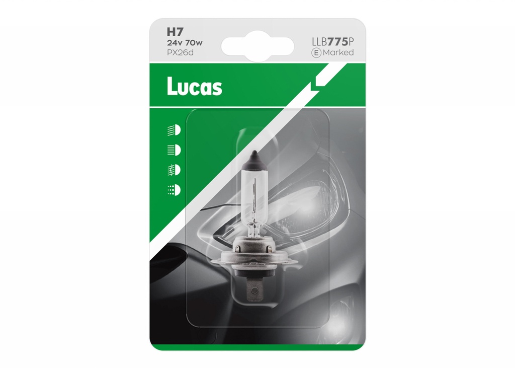 24V 70W PX26d H7 LUCAS BLISTER
