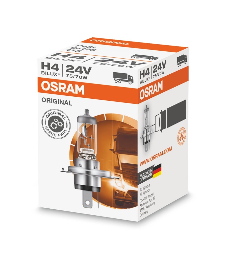24V 75/70W P43t H4 Osram
