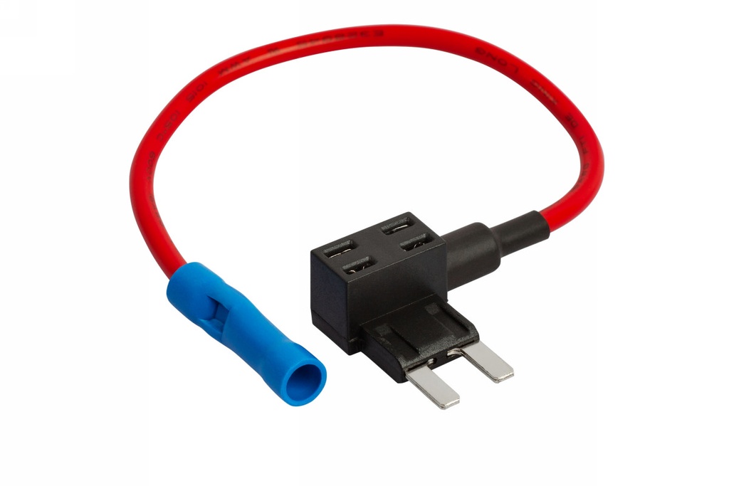 External adaptor for car circuit with standard blade fuse