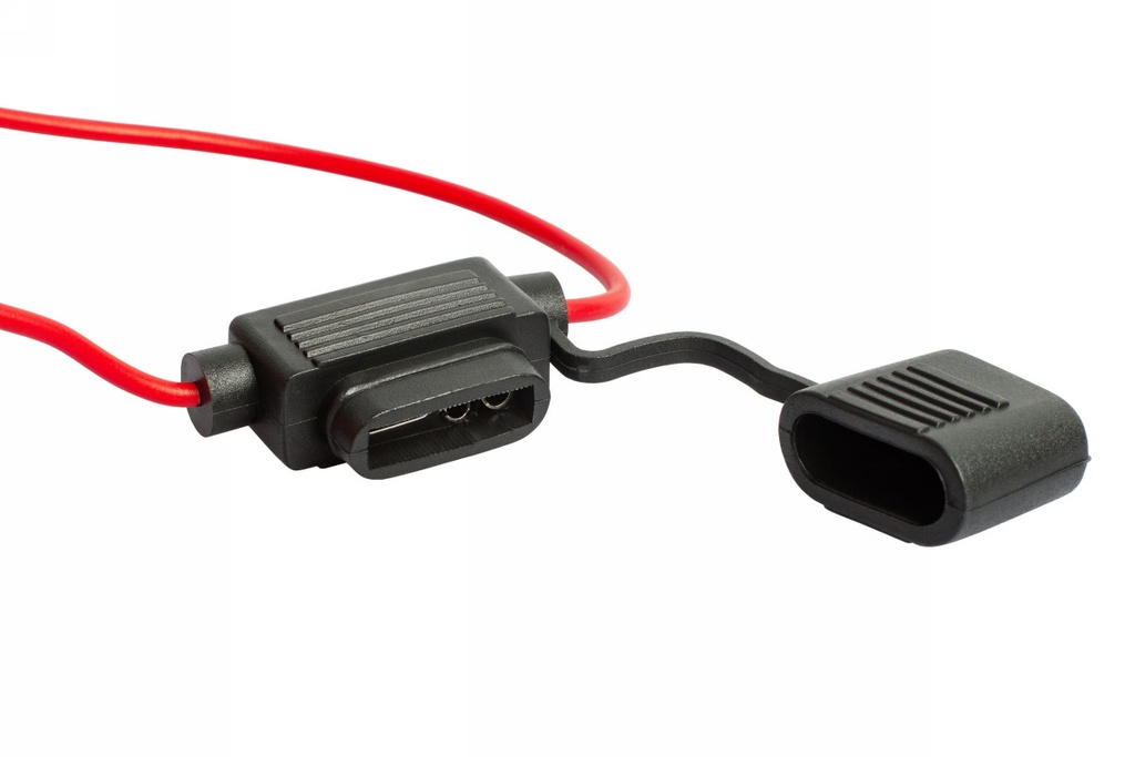 Stand.b.fuse holder 1-20A-hor w.cab 0,75