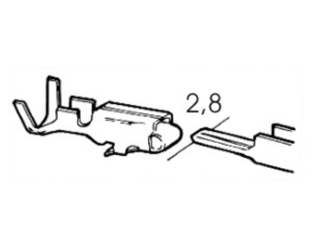 Koncovka káblová dutinka 2,8mm 1-1,5mm2 kábel 