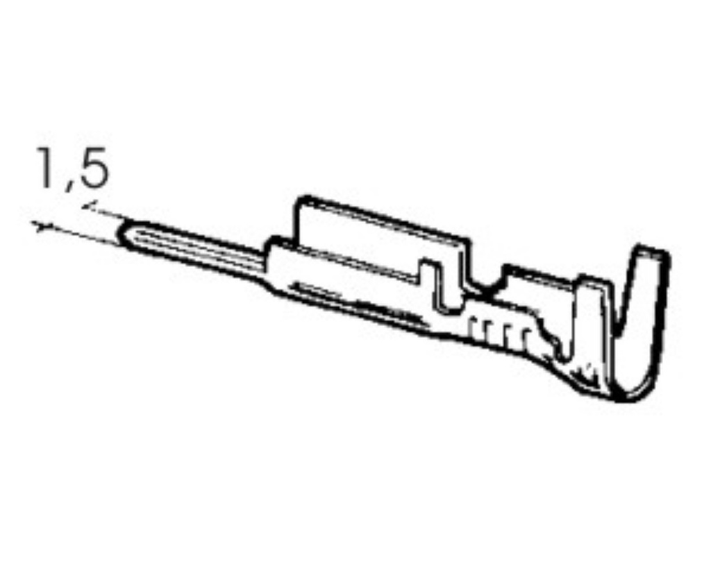 Koncovka káblová kolík 1,5mm 0,5-1,0mm2 kábel 