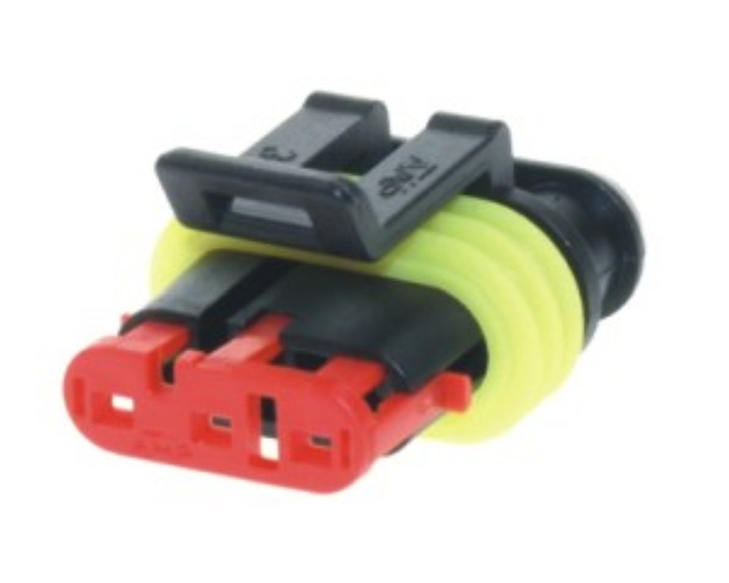 Konektor utesnený 3-cestný 1,5mm dutinka 