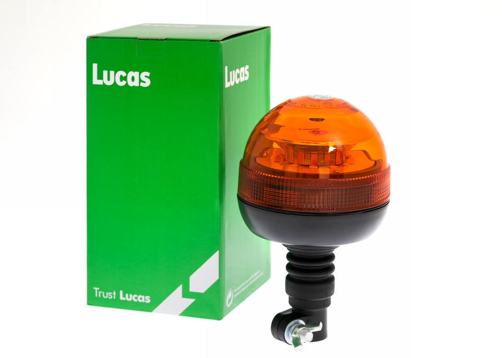 Maják 12LED x 3W 12V/24V uchytenie na tyč flexi ECE R10+R65 