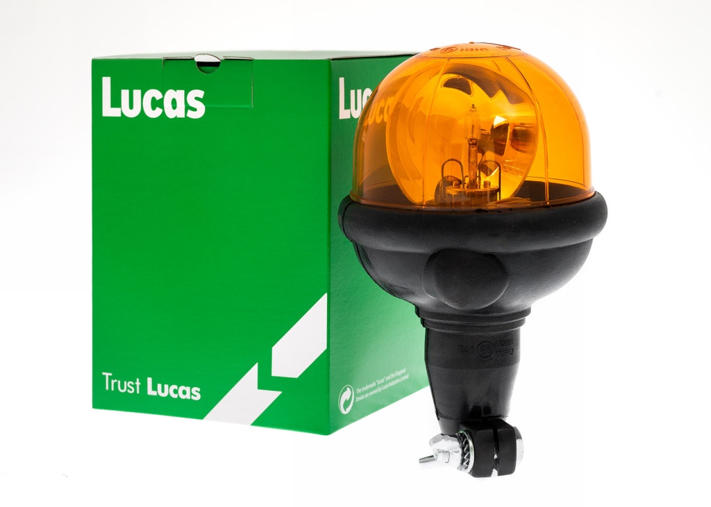 Beacon, Agri, Flexi DIN, 12v, Amber Lucas (ECE R65 + R10)