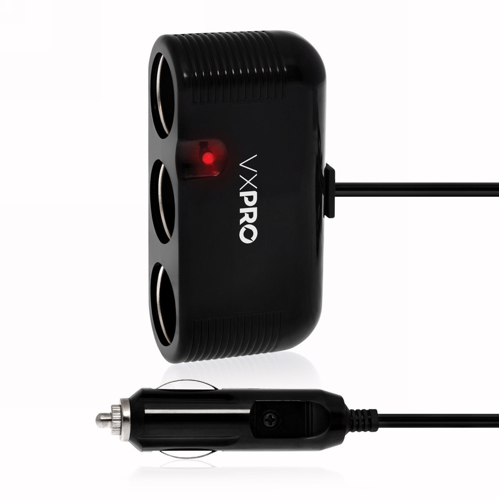 Cigar.lighter adaptor-3 way,1.5m cable