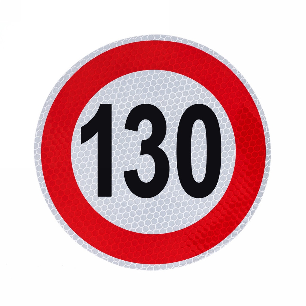 Speed limit Sign 130, diameter: 150mm