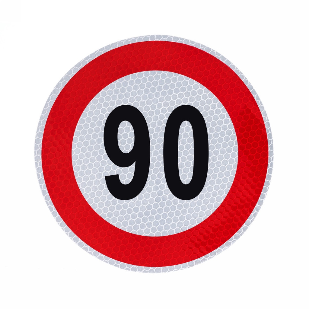 Samolepka konštrukčnej rýchlosti 90 priemer 150mm 