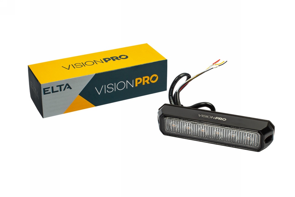 Svetlo pozičné Strobo 6LED*3W/18W, 12V-24V ECE R10+R65 ambrové 