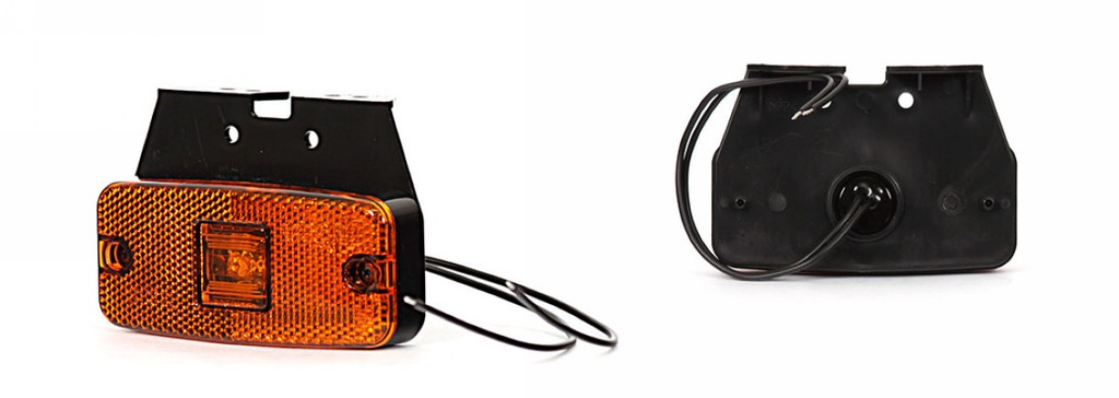 Svetlo pozičné bočné LED s odrazkou a úchytom (W46) 12/24V 