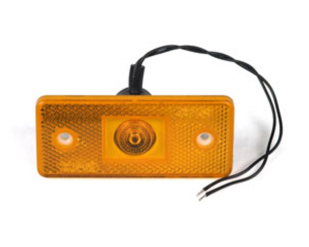 Side position lamp w.refelctor-amber