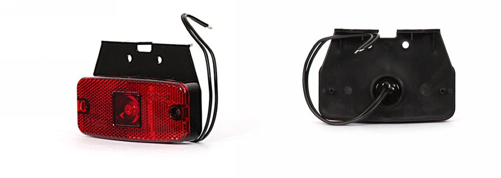 Svetlo pozičné zadné LED s odrazkou a úchytom (W46) 12/24V 