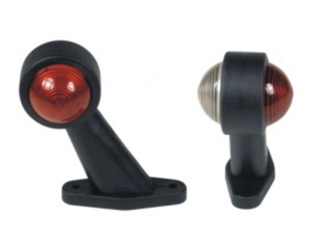 Position lamp wh./red straight arm short