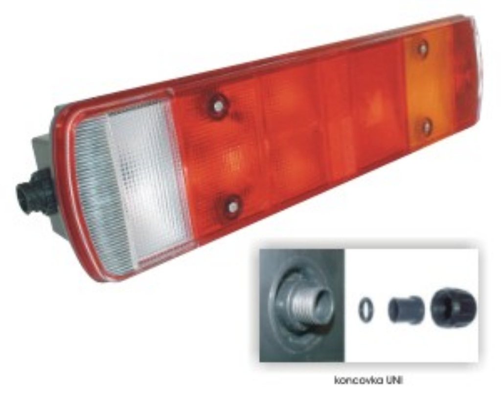 Rear lamp (R) GROMMET+REG.PL.+2S
