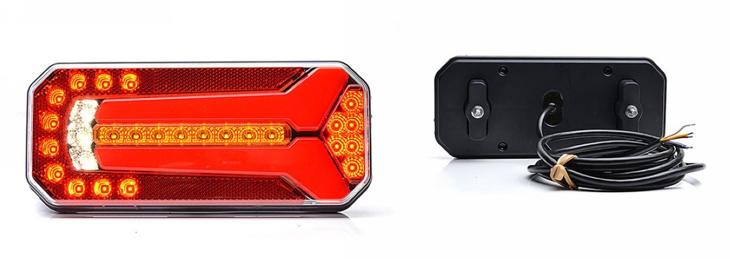 Multifunctional LED rear lamp, 12/24V