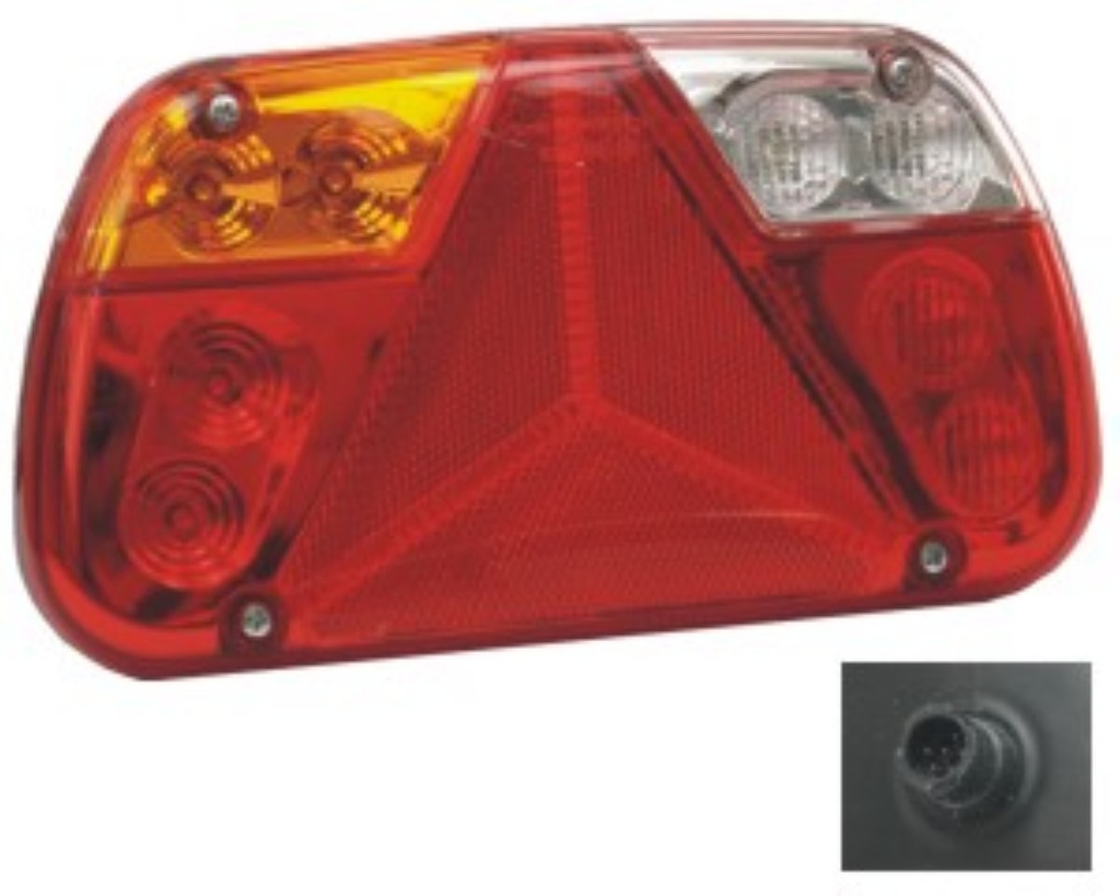 Rear LED lamp w.DIN con.waterproof.(L)