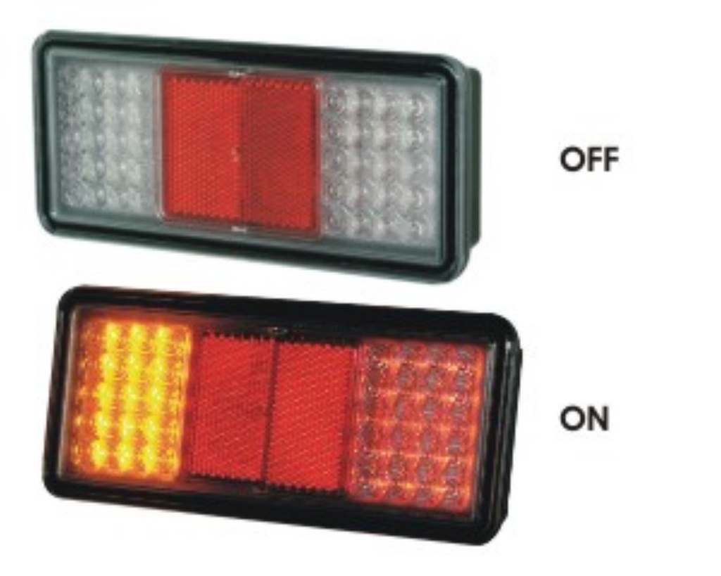 Rear LED lamp UNI w/cable- water proof
