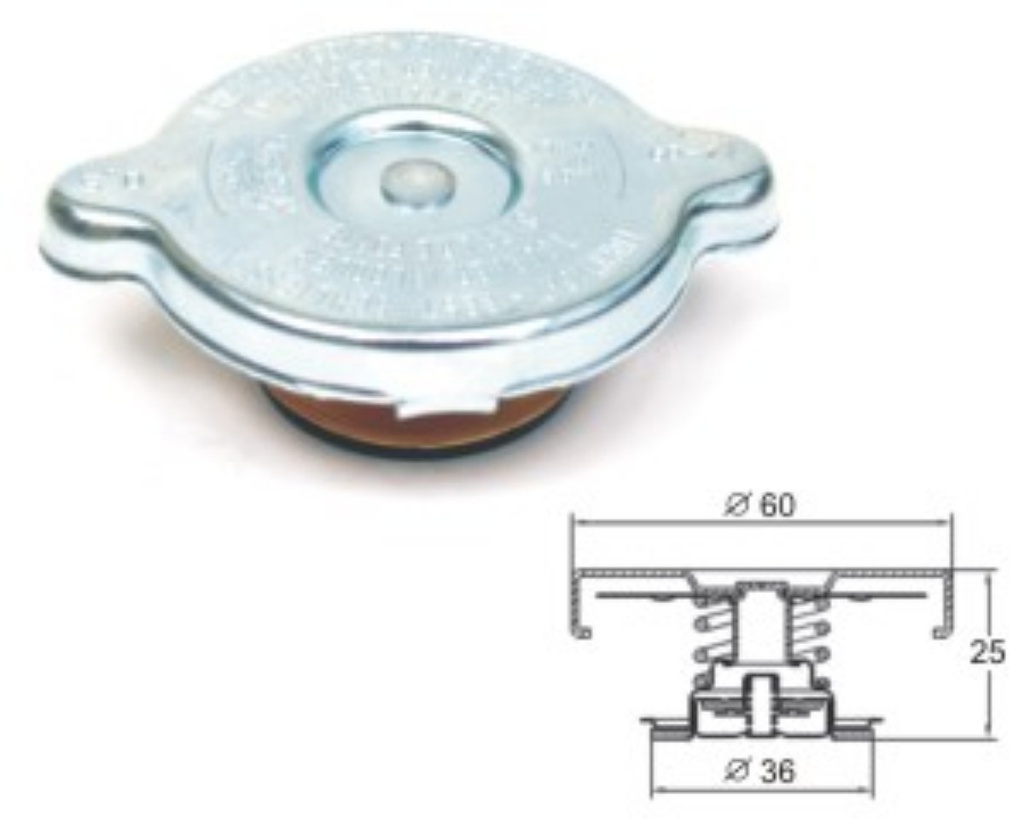 Radiator cap 50kPa-Fe,Ot,Škoda