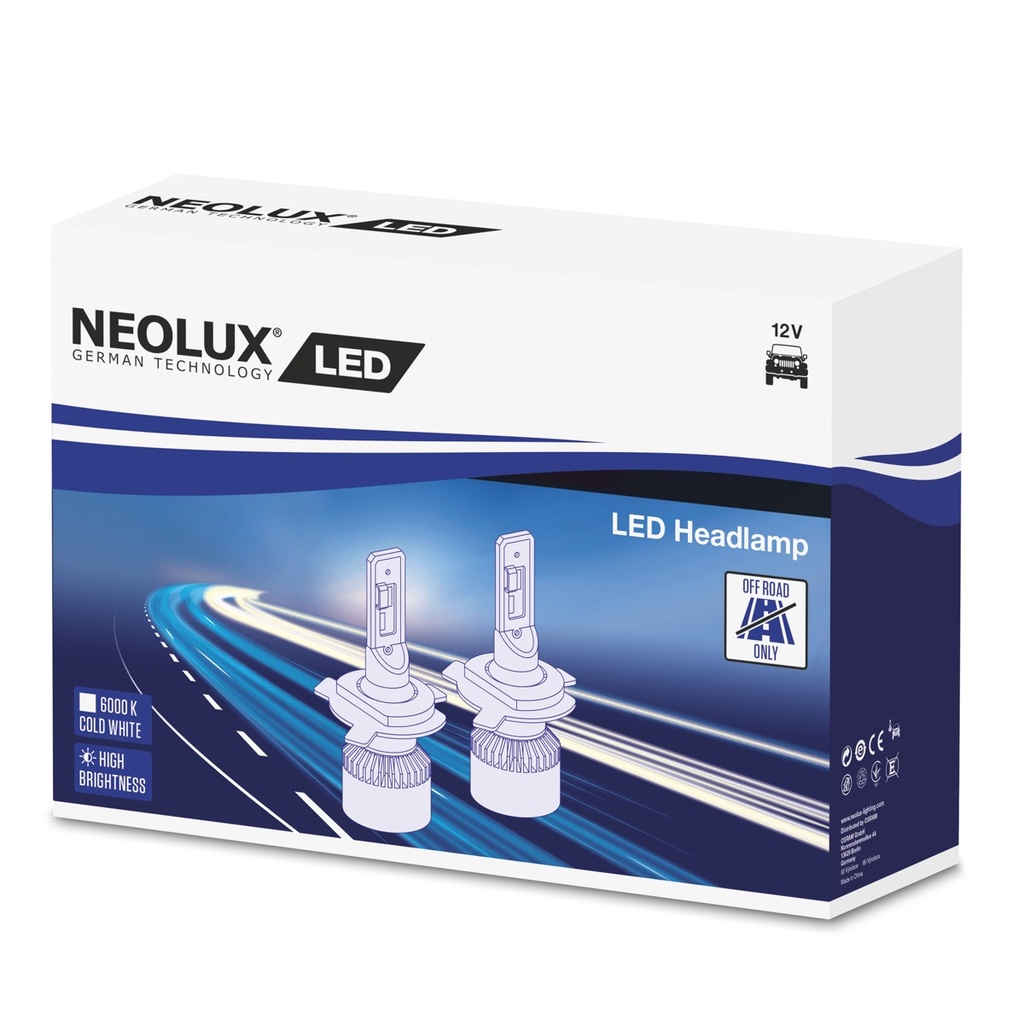 Neolux LED H4 6000K P43t 74,0mm