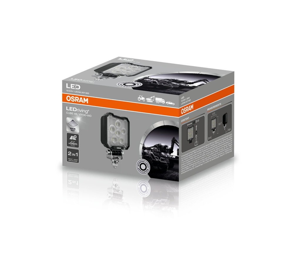 Osram LEDriving Cube WL VX100-WD 12/24V 20W LEDWL107-WD