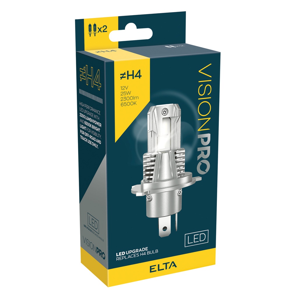 12V 25W 6500K 2300lm P43t  (≠H4) LEDx2