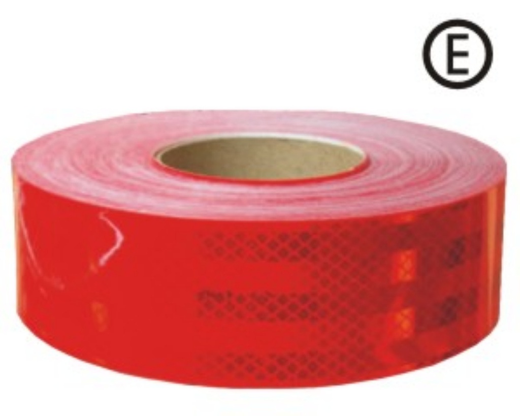 REFLECTIVE TAPE,RIGID SURFACE 3M UNI 983-72ES ECE, RED