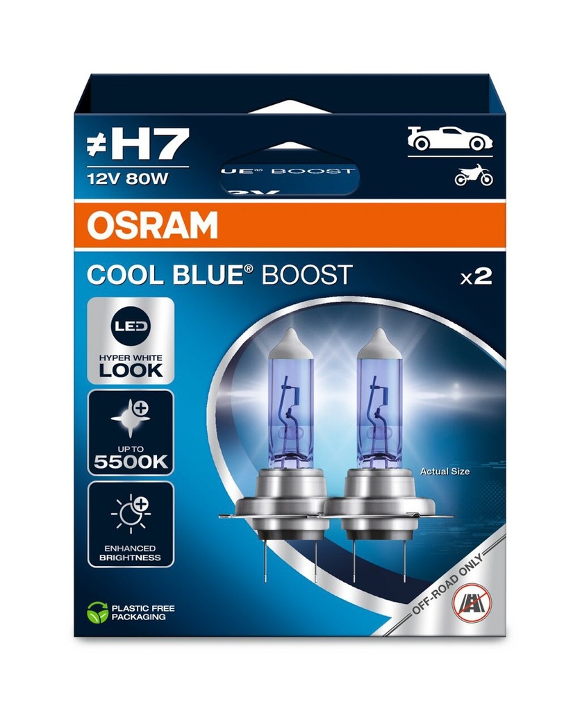 12V 80W PX26d COOL BLUE BOOST Box-02 Osram Ecopack