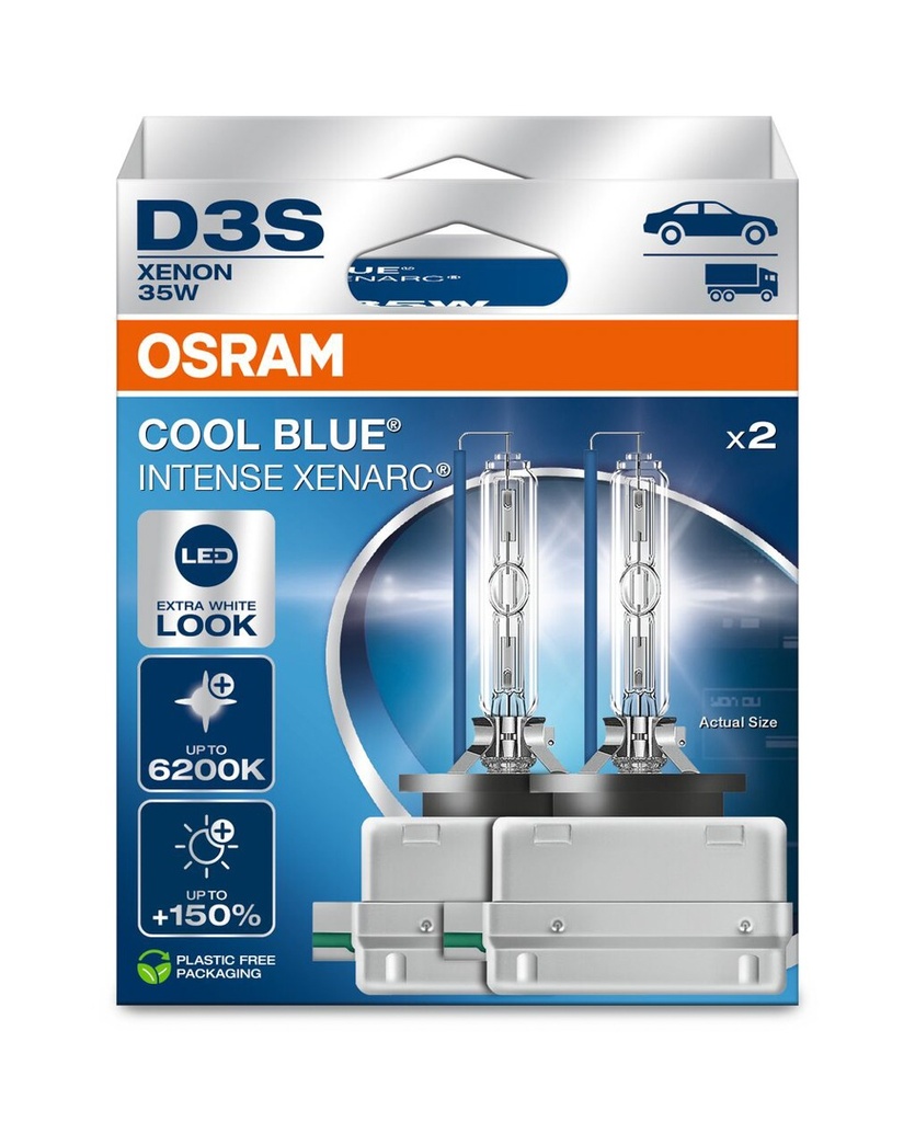35W PK32D-5 OSRAM D3S XENARC® COOL BLUE® INTENSE (NEXTGEN) BOX-02 Ecopack