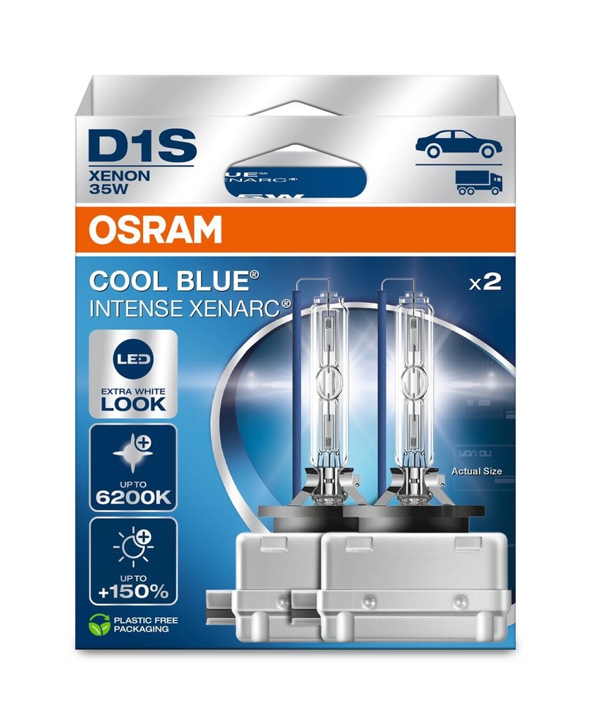35W PK32 d-2 XENON - D1S Osram XENARC® COOL BLUE® INTENSE (NEXTGEN) BOX Ecopack