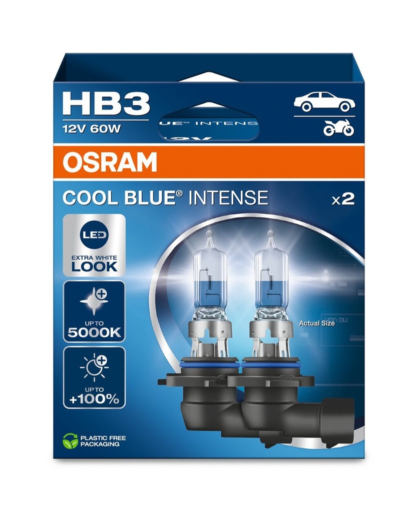 12V 60W P20d HB3 COOL BLUE® INTENSE (NEXTGEN) Osram BOX-02 Ecopack