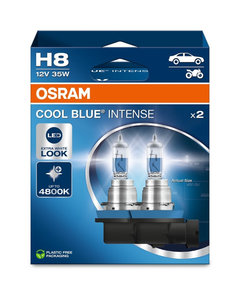 12V 35W PGJ19-1 H8 COOL BLUE® INTENSE (NEXTGEN) Osram BOX-02 Ecopack