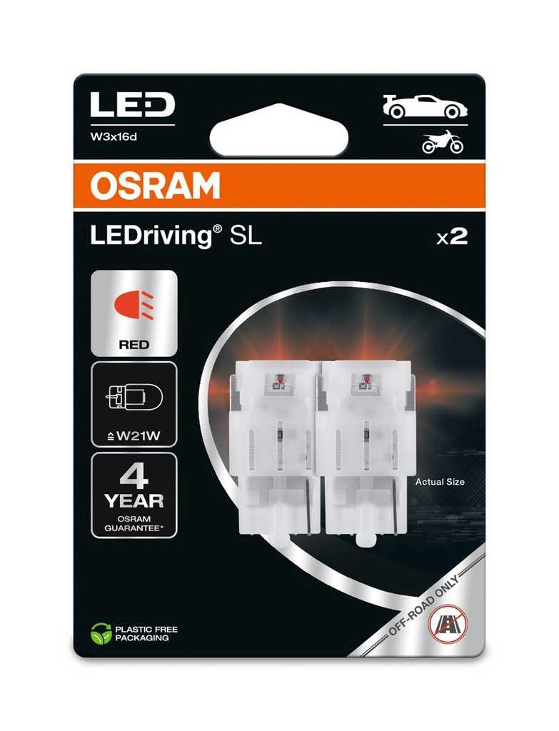 7505DRP-2BL 1,4W 12V W3X16D BLI2 OSRAM Ecopack